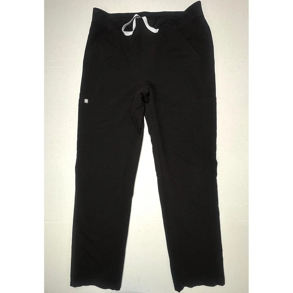 FIGS AXIM Cargo Scrub Pants Mens Large‎ Black T2001 Technical Collection EUC